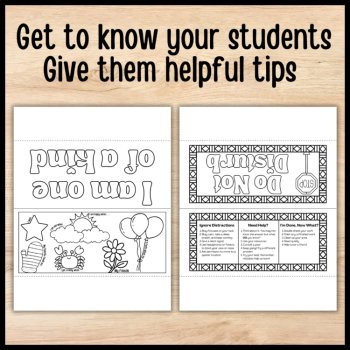 Positive Affirmations Table Tents with Back to School Icebreaker Activities, image 3