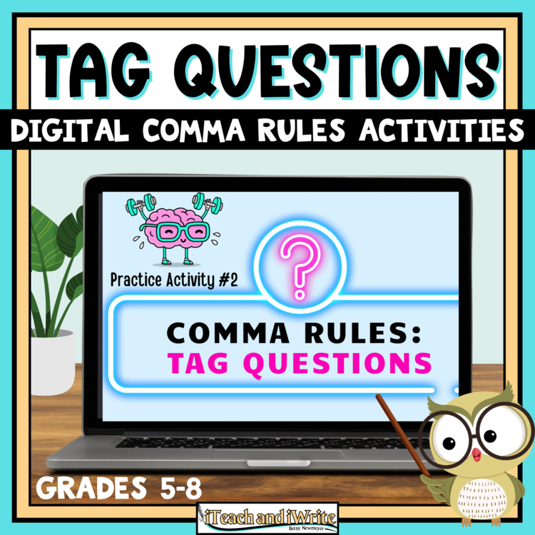 Tag Questions Digital No-Prep Grammar Activities to Practice Comma Rules
