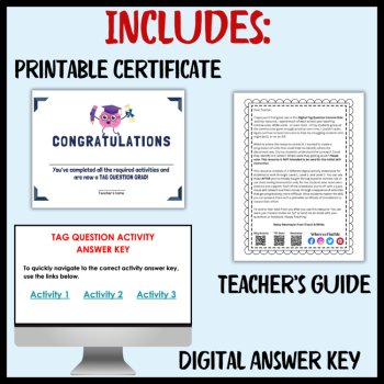 Tag Questions Digital No-Prep Grammar Activities to Practice Comma Rules, image 4
