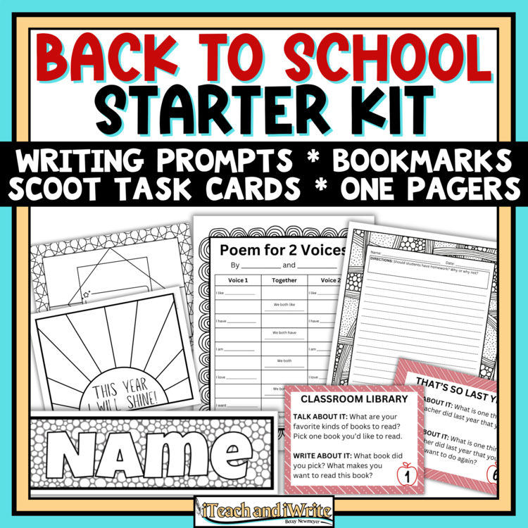 Back to School Activities Bundle: Icebreakers, Writing Prompts, Scoot, Bookmarks
