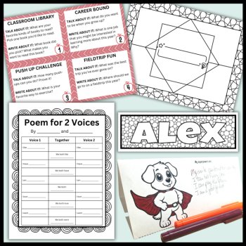 Back to School Activities Bundle: Icebreakers, Writing Prompts, Scoot, Bookmarks, image 3