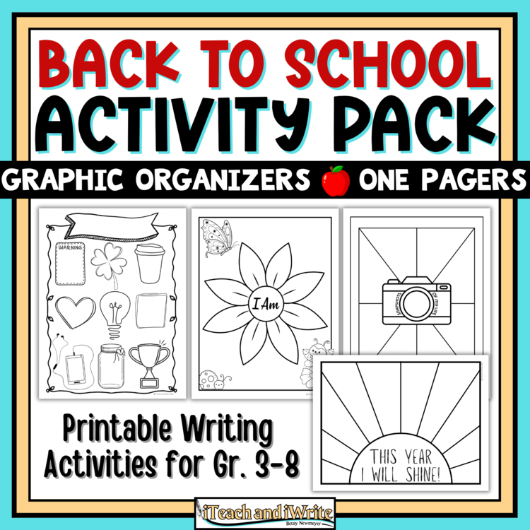 Back to School Activities: Writing Activities, Graphic Organizers, & One Pagers