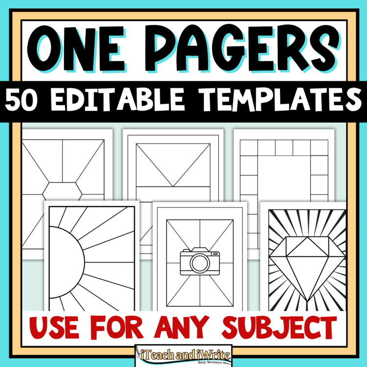 50 AVID One-Pager Templates: Printable and Customizable Digital Version include