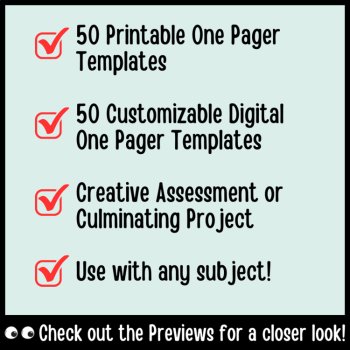 50 AVID One-Pager Templates: Printable and Customizable Digital Version include, image 4