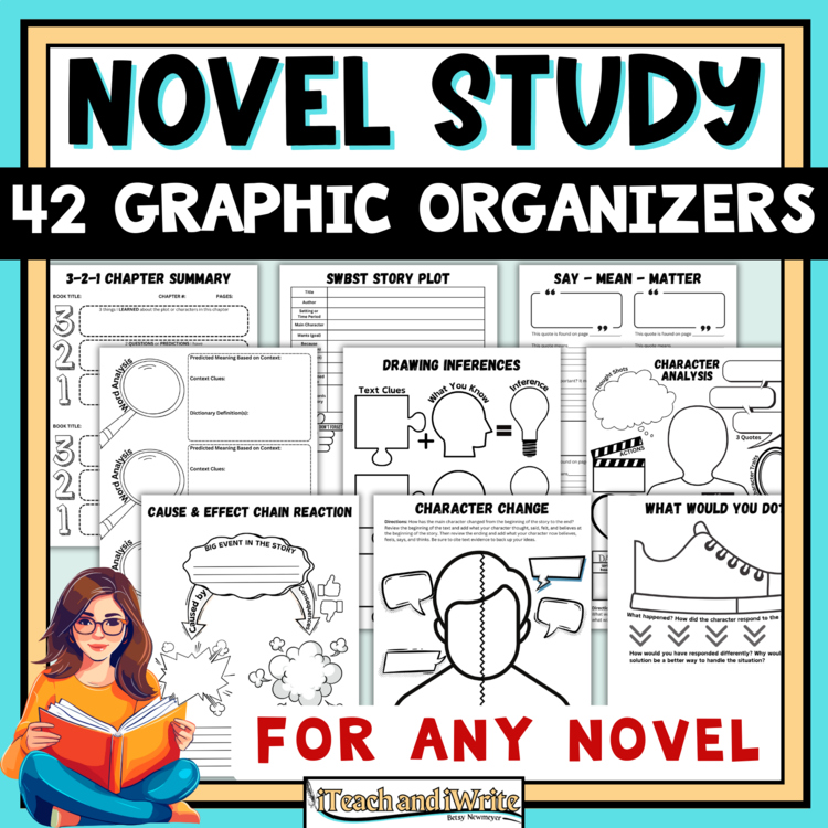 Generic Novel Study Activities for Any Book: Reading Response Graphic Organizers