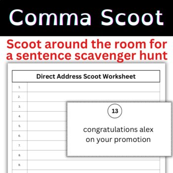 Direct Address Hands On Comma Rules Grammar Activities and Worksheets 5th grade, image 3