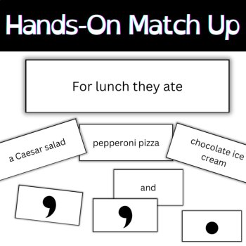 Commas in a Series Hands-On Comma Rules Punctuation Scoot Grammar Activity, image 2