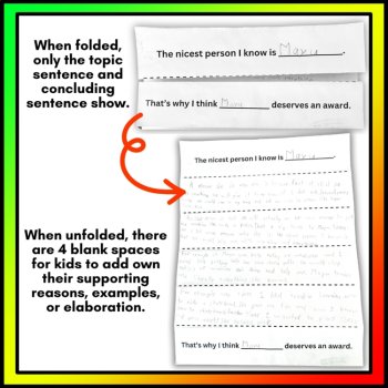 Paragraph Writing Foldable Graphic Organizers For Adding Details and Elaboration, image 2