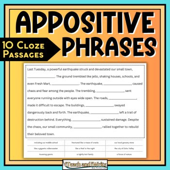 Appositives & Appositive Phrase Hands-on Grammar Activity Bundle for Grades 5-8, image 2
