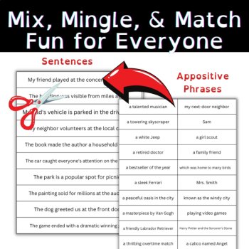 Appositives & Appositive Phrase Hands-on Grammar Activity Bundle for Grades 5-8, image 4
