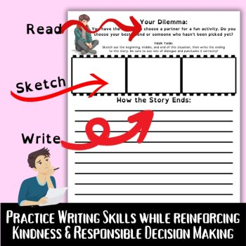 Social Dilemma Writing Prompts: Kindness Week Activities for Middle Schoolers, image 2