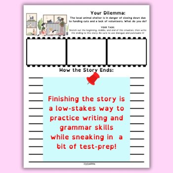 Social Dilemma Writing Prompts: Kindness Week Activities for Middle Schoolers, image 4
