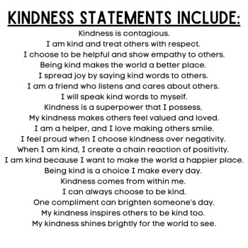 Cursive Penmanship Practice Handwriting 20 Kindness Statements & Writing Prompts, image 4