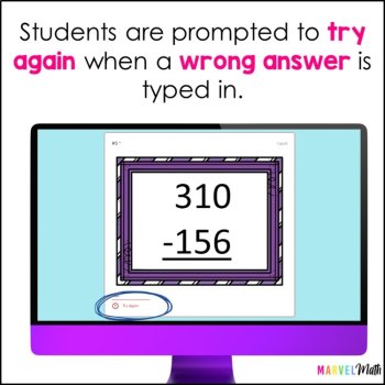 3 Digit Subtraction with Regrouping #4 - Digital Coloring by Code - Google Forms, image 4