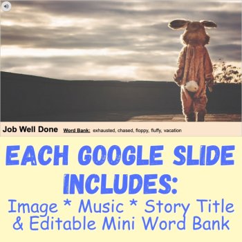 Easter Themed Narrative Creative Writing Prompt Activities Word Bank Bookmarks, image 2