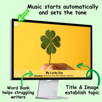 St. Patrick's Day Digital Photo Writing Prompts & Word Bank Bookmarks, image 4