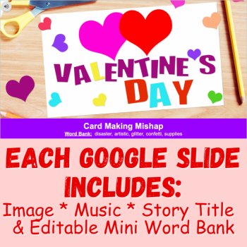 Valentine's Day Digital Writing Prompts & Editable Name Bookmarks to Color, image 2