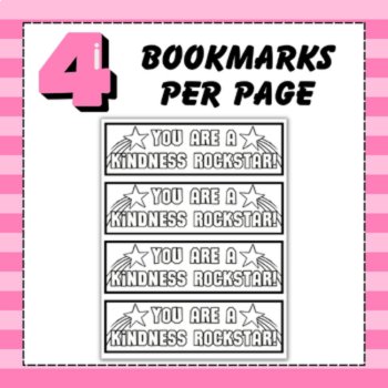 Random Acts of Kindness Week Bookmarks Elementary SEL Coloring Activity, image 2
