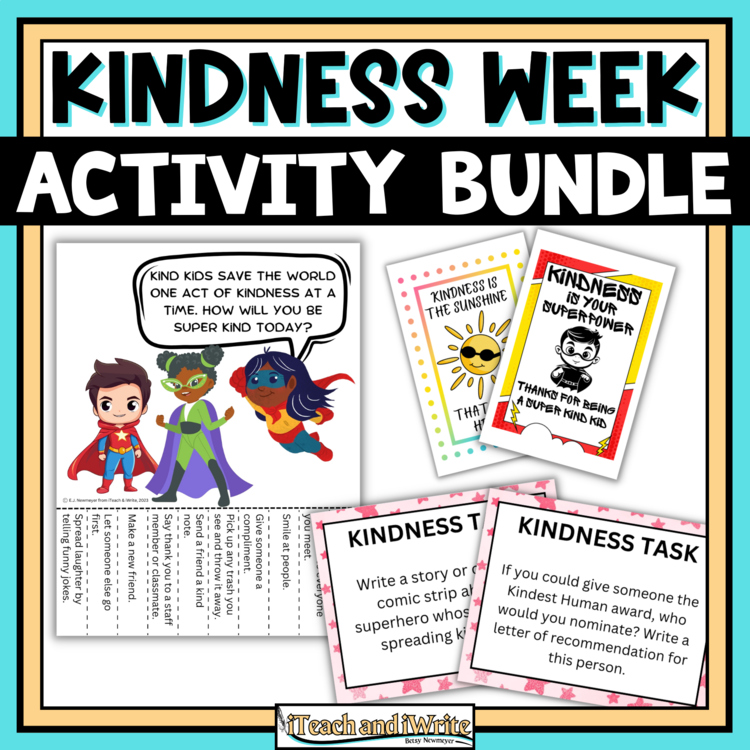 Random Acts of Kindness Week Printable Activities Bundle for Elementary Schools