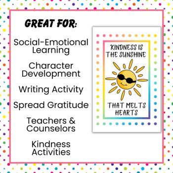Random Acts of Kindness Week Note Cards SEL Activities for Elementary Schools, image 4