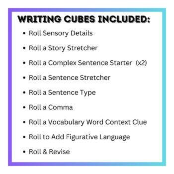 Printable Writing Cubes for Interactive Writing Activities and Skill Development, image 2