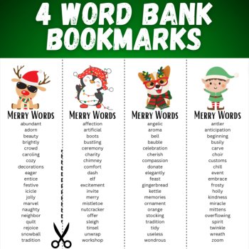 Christmas Holiday Bundle: Digital Writing Prompts & Editable Bookmarks to Color, image 3