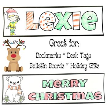 Christmas Holiday Bundle: Digital Writing Prompts & Editable Bookmarks to Color, image 4