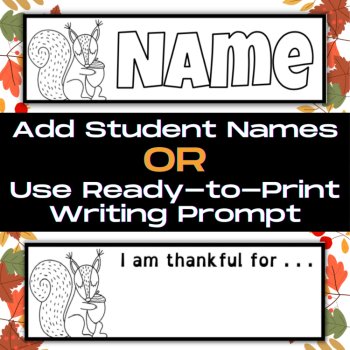 Thanksgiving Digital Writing Prompts & Printable Bookmarks Activity Bundle, image 4