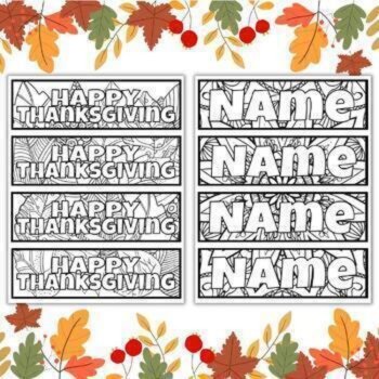 Thanksgiving Coloring Bookmarks: Editable & Customizable Seasonal Gifts, image 4