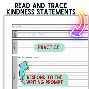 Positive Affirmations 52 Printing Penmanship Practice with Writing Prompts, image 3