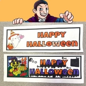Halloween Editable Name Coloring Bookmarks: Customizable Seasonal Gifts, image 4