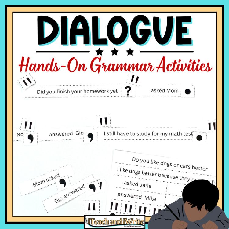 Punctuating Dialogue Hands-On Comma Rules Grammar Practice Activities Grades 3-8