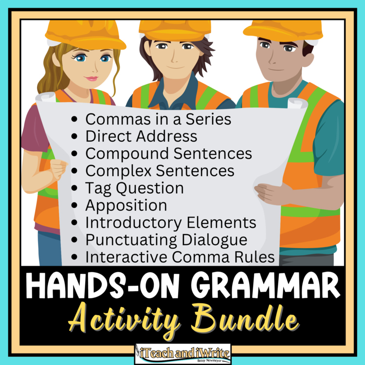 Comma Rules Hands-On Grammar Practice Activities for Grades 3-8: Activity Bundle