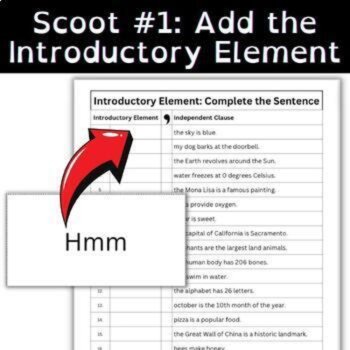 Introductory Element Comma Hands-On Comma Rules Grammar Practice Activities, image 3