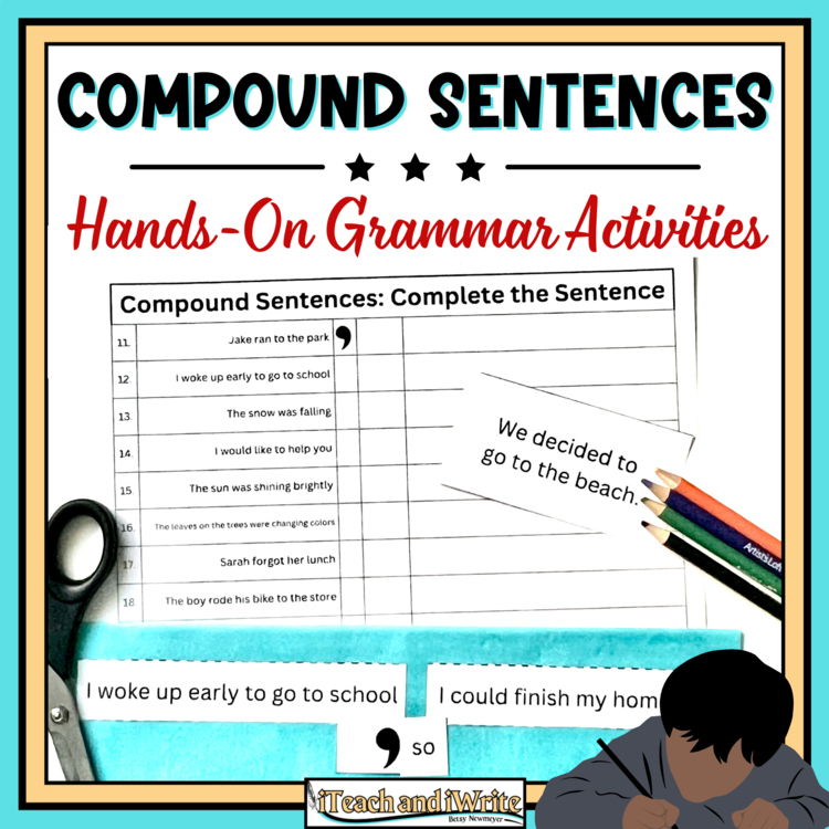 Compound Sentences Hands-On Comma Rules Grammar Practice Activities