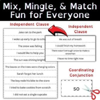 Compound Sentences Hands-On Comma Rules Grammar Practice Activities, image 2