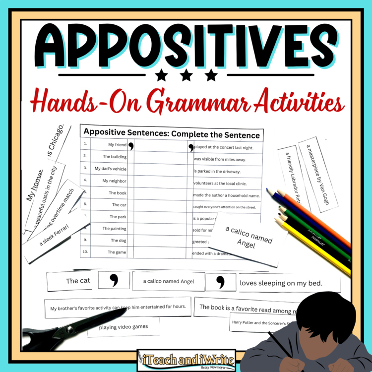 Appositive Phrases Hands-On Comma Rules Grammar Practice Activities Grades 4-7