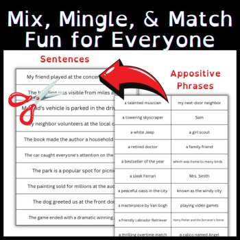 Appositive Phrases Hands-On Comma Rules Grammar Practice Activities Grades 4-7, image 2