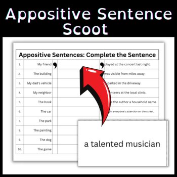 Appositive Phrases Hands-On Comma Rules Grammar Practice Activities Grades 4-7, image 3