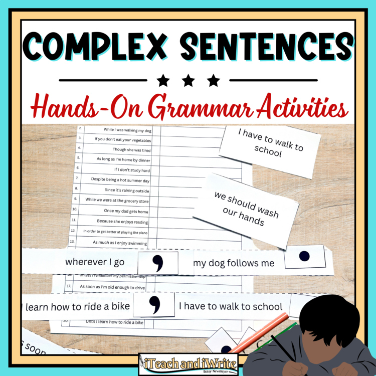 Complex Sentences Hands-On Comma Rules Practice Grammar Activities and Scoot