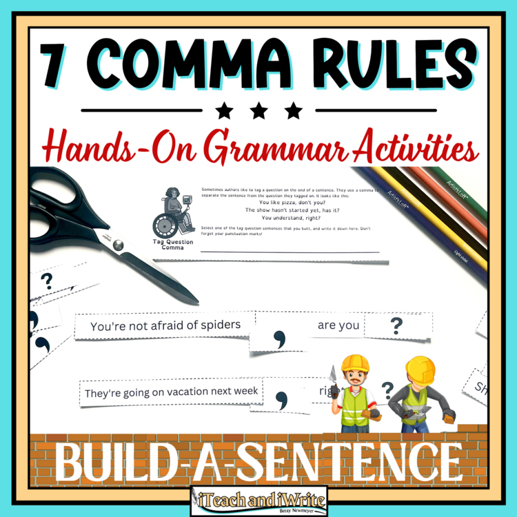 Comma Rules Practice & Sentence Building Hands-On Grammar Activities for 4-7
