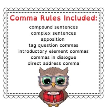 Comma Rules Practice & Sentence Building Hands-On Grammar Activities for 4-7, image 2