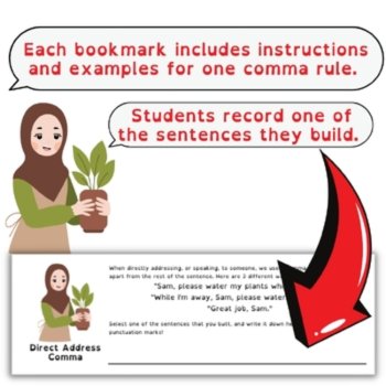 Comma Rules Practice & Sentence Building Hands-On Grammar Activities for 4-7, image 4