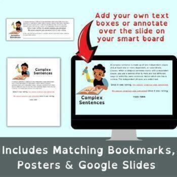 Grammar Skills Bookmarks, Posters & Google Slides for Interactive Grammar Review, image 2