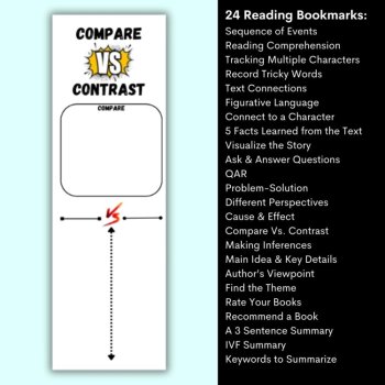 Reading Comprehension, Grammar, and Writing Skills Interactive Bookmarks, image 3