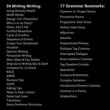 Reading Comprehension, Grammar, and Writing Skills Interactive Bookmarks, image 4