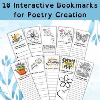 Poetry Writing Bookmarks | Poetry Month Activities | Interactive Spring Poems, image 2