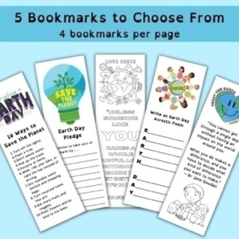 Earth Day Creative Writing Prompts & Bookmarks: Printable & Digital Activities, image 4