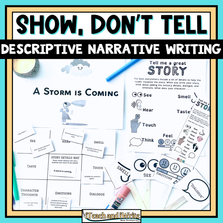 Sensory Details for Interactive Hands-On Narrative Creative Writing Lesson