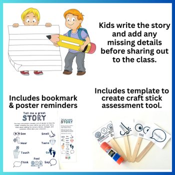 Sensory Details for Interactive Hands-On Narrative Creative Writing Lesson, image 3